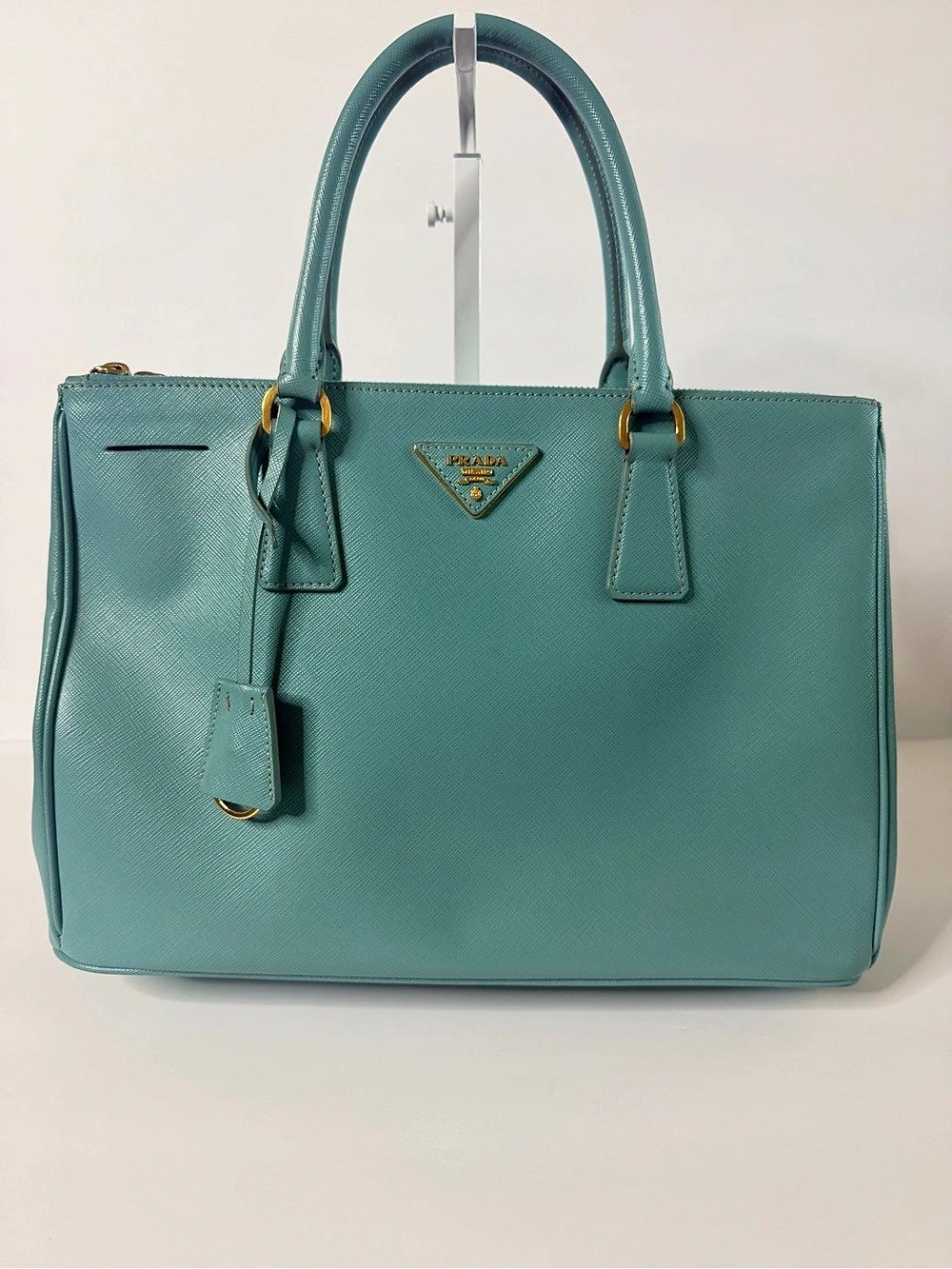 Prada Medium Galleria Saffiano Tote Turquoise